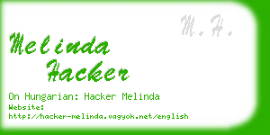 melinda hacker business card